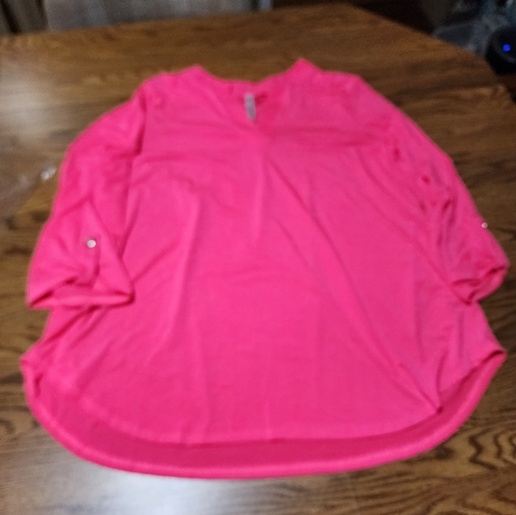 New Dear Scarlett Lizzy Dress shirt Blouse Hot Pink - Picture 3 of 7